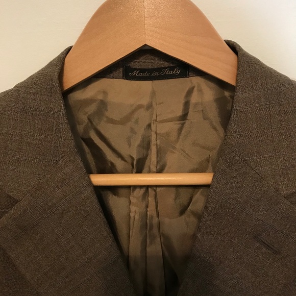 Pal Zileri Italian Made Brown Wool Tweed Suit Set - Picture 5 of 16